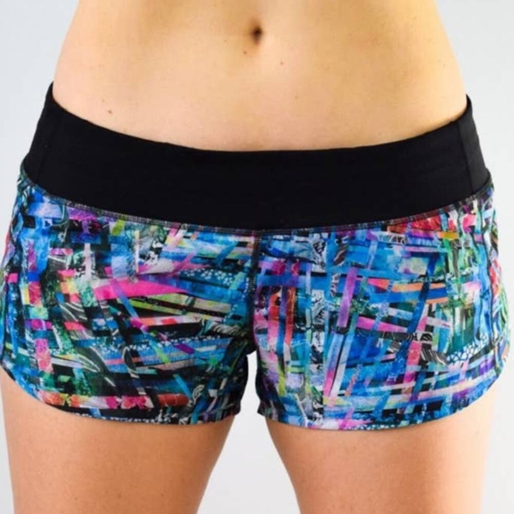 Lululemon Speed Up Shorts Seawheeze 2.5" Sz 12 NWT Electric Beach